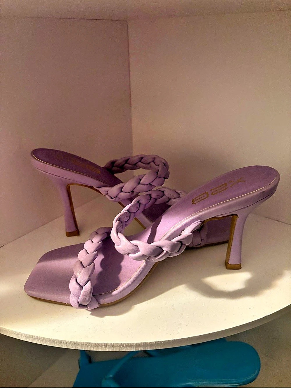 Finaa Braided Block Heel Sandal Pink